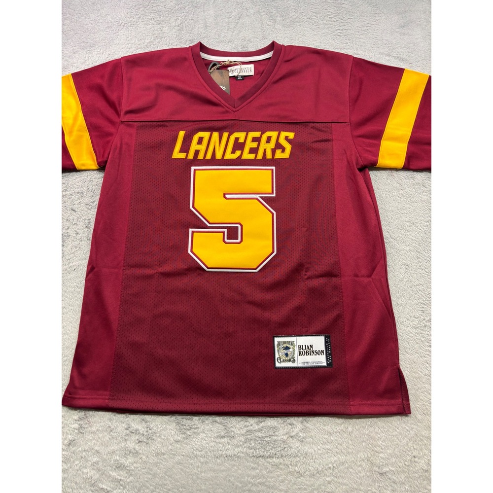 Bijan Robinson‎ Lancers 5 High School Football Jersey Maroon Gold XL NWT
